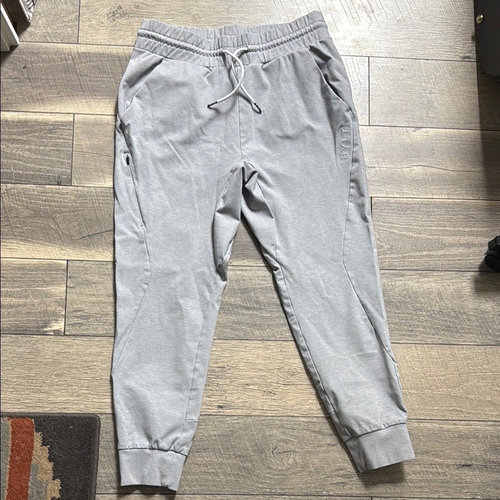 BYLT Basics Gray Jogger Sweatpants Elastic Cuffs